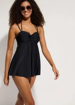 Long-Tankini mit verzierten Trägern (2-tlg.Set)