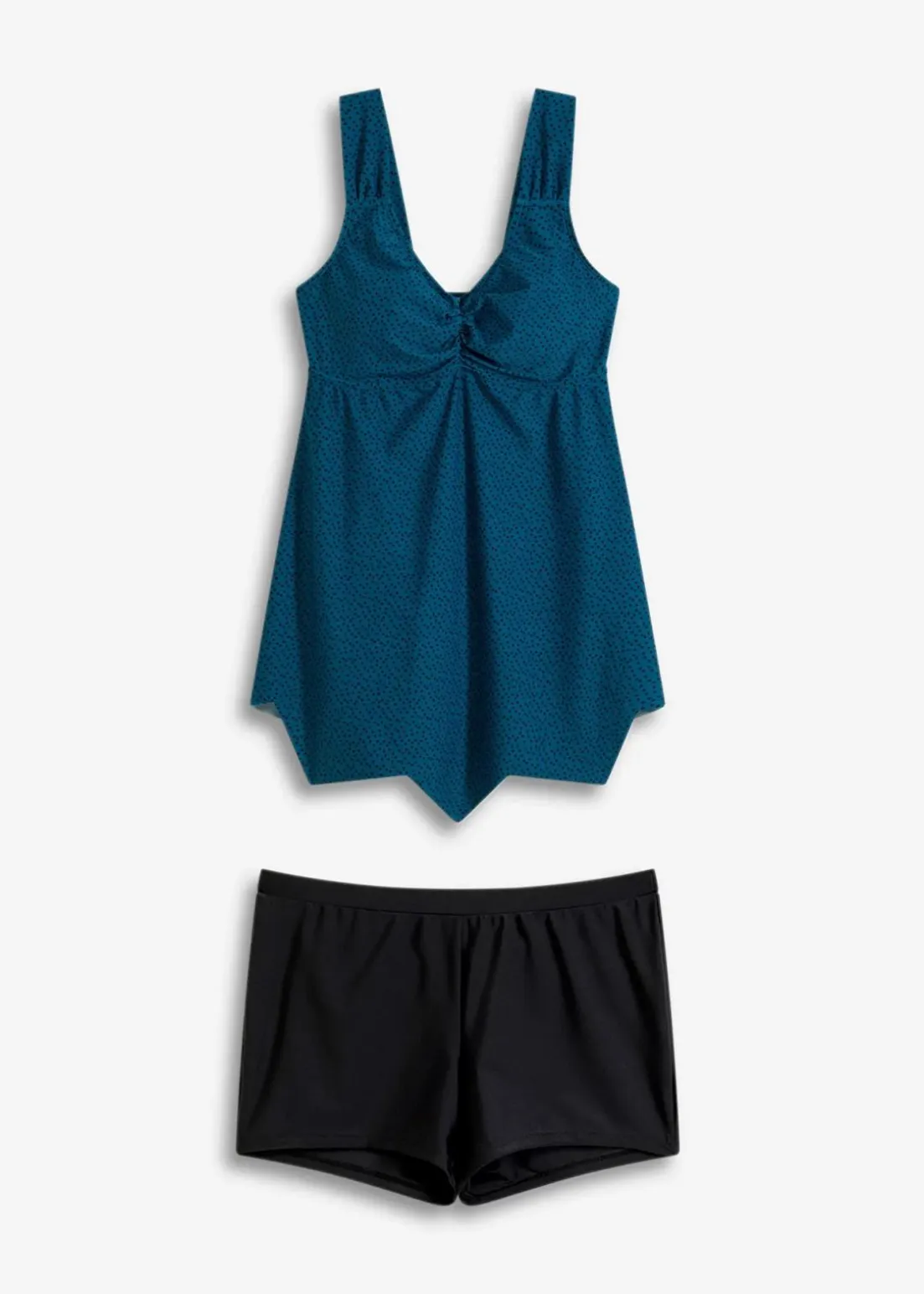 Long-Tankini (2-tlg.Set) mit Zick-Zack Saum