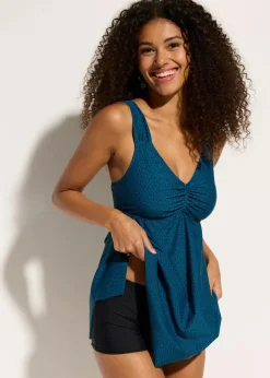 Long-Tankini (2-tlg.Set) mit Zick-Zack Saum