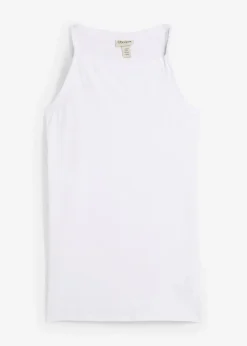 Long-Top aus elastischem Baumwoll-Mix