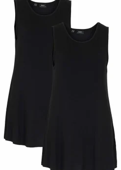 Long-Top aus softer Viskose, 2er- Pack