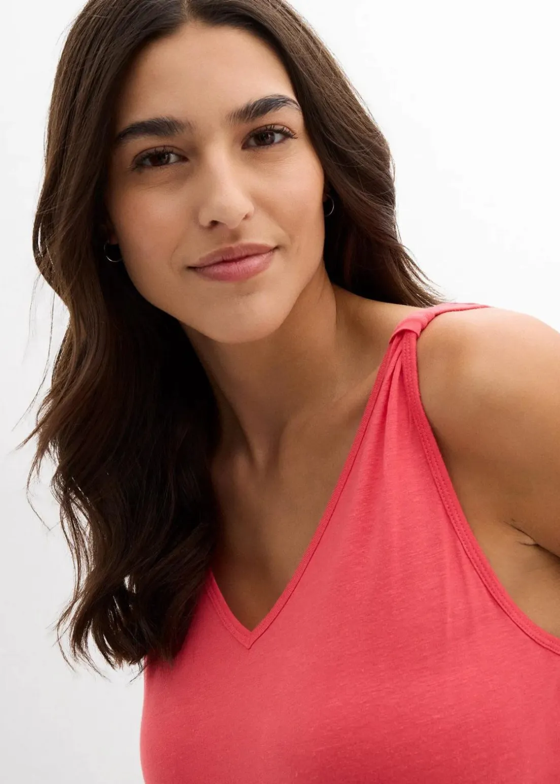 Long-Top aus Viskose-Leinen-Mix