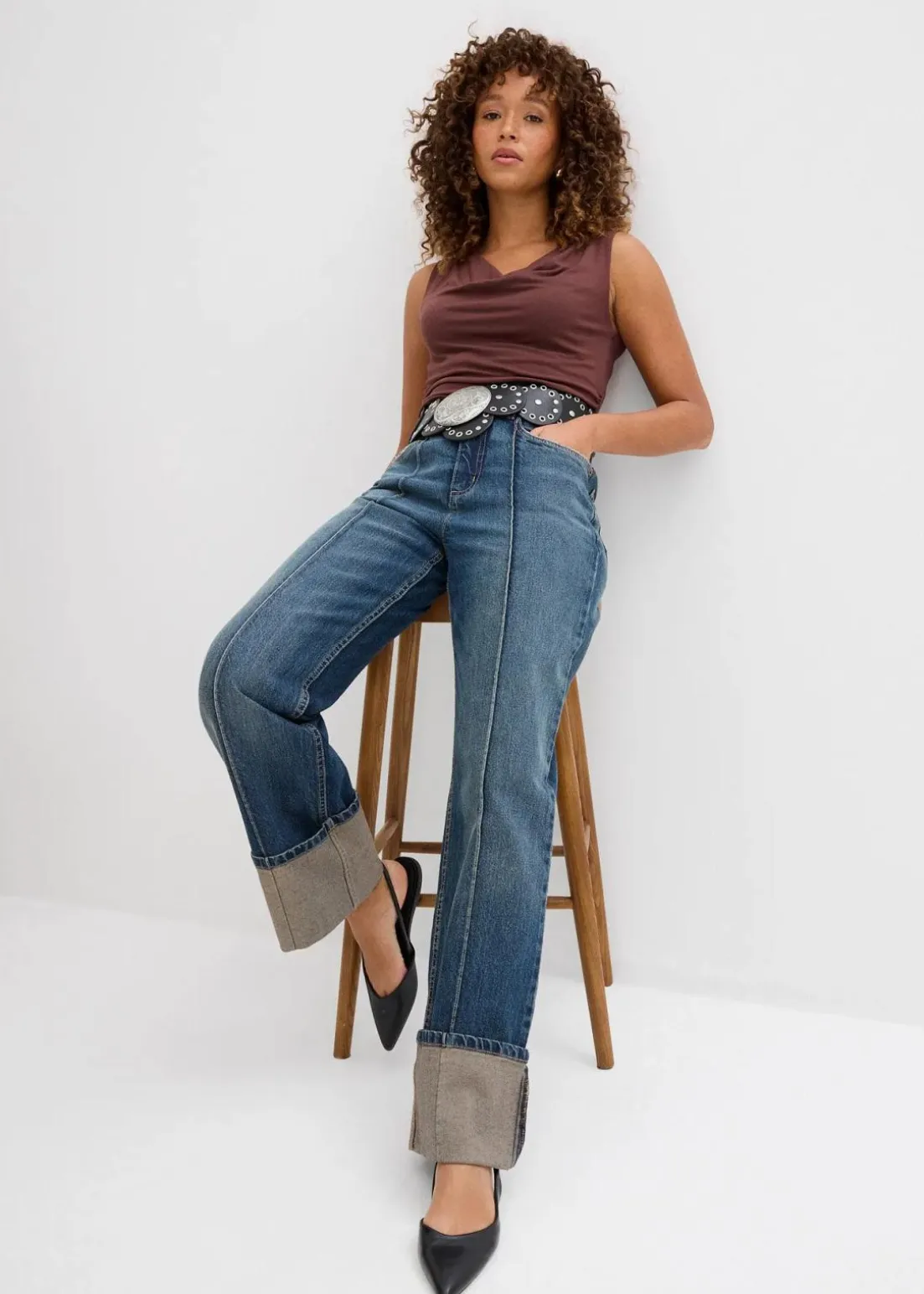 Loose Straight-Jeans High Waist