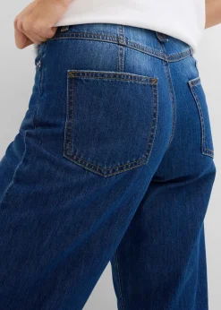 Loose Straight-Jeans Mid Waist, cropped