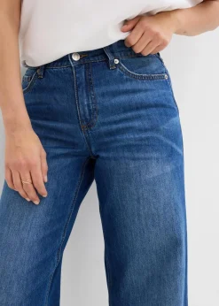 Loose Straight-Jeans Mid Waist, cropped