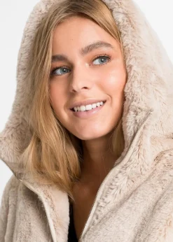 Lässige Fellimitat-Jacke