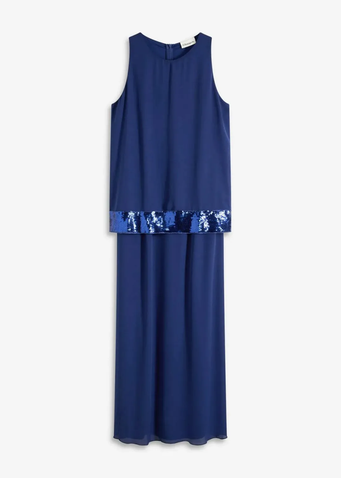 Maxikleid aus feinem Georgette mit Pailletten