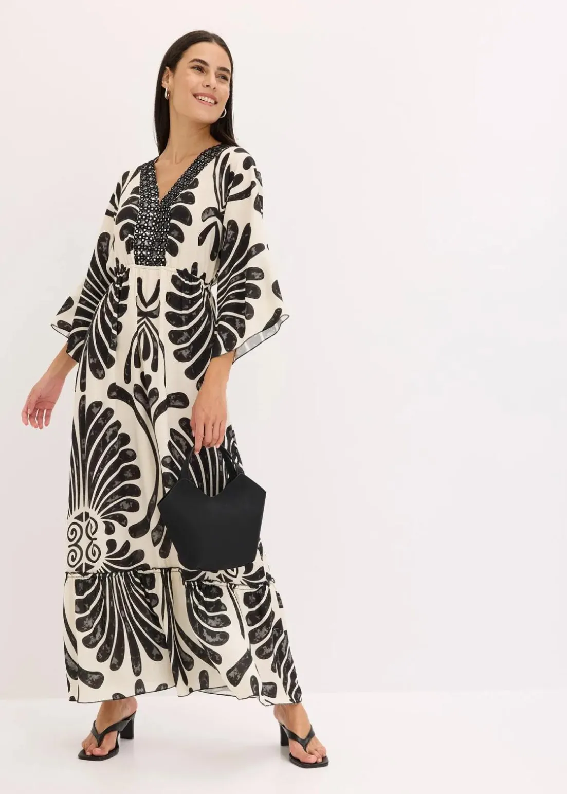 Maxikleid aus fließender Viskose