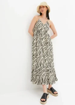 Maxikleid mit Leo-Druck