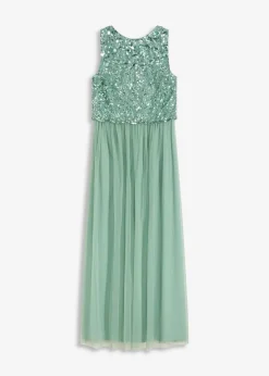 Maxikleid mit Paillettenstickerei