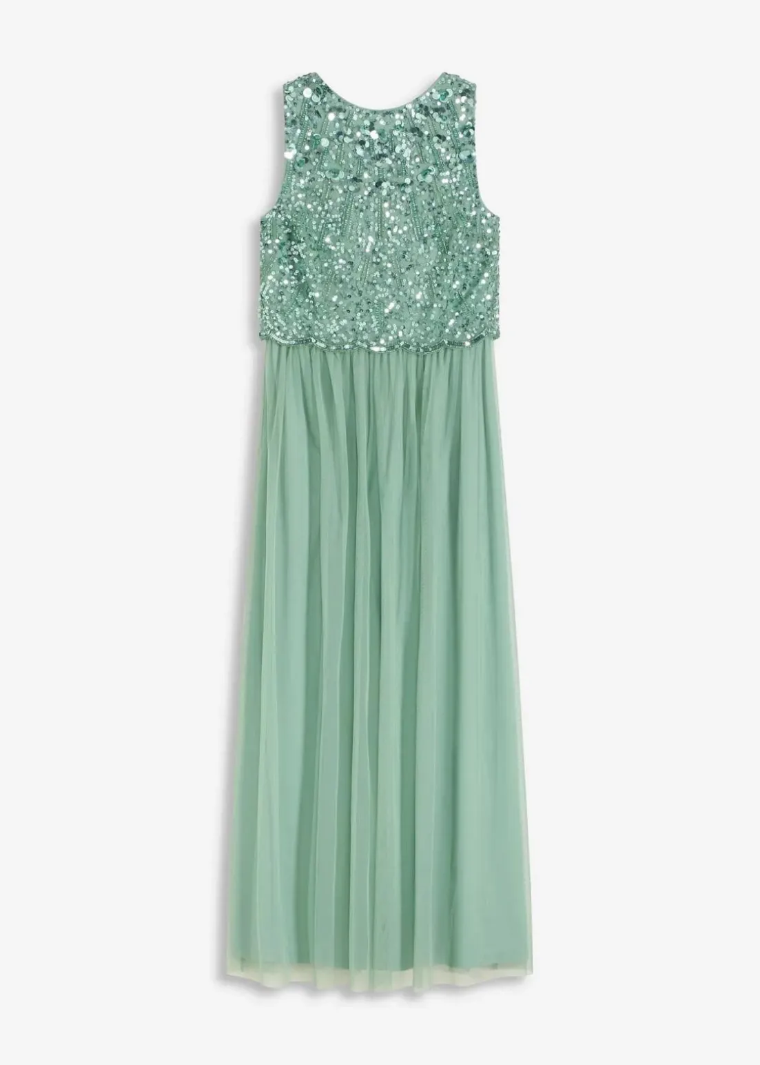 Maxikleid mit Paillettenstickerei