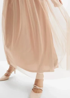 Maxikleid mit Paillettenstickerei