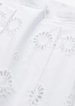 Maxirock aus Bio-Baumwolle mit Lochstickerei