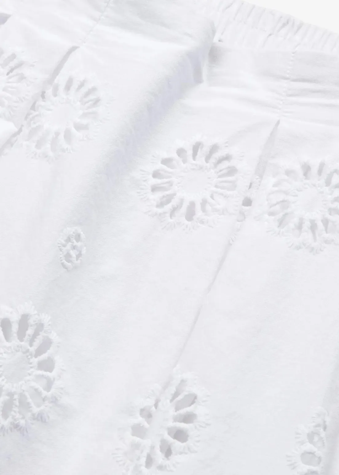 Maxirock aus Bio-Baumwolle mit Lochstickerei