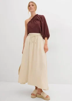 Maxirock aus fließendem Lyocell-Mix