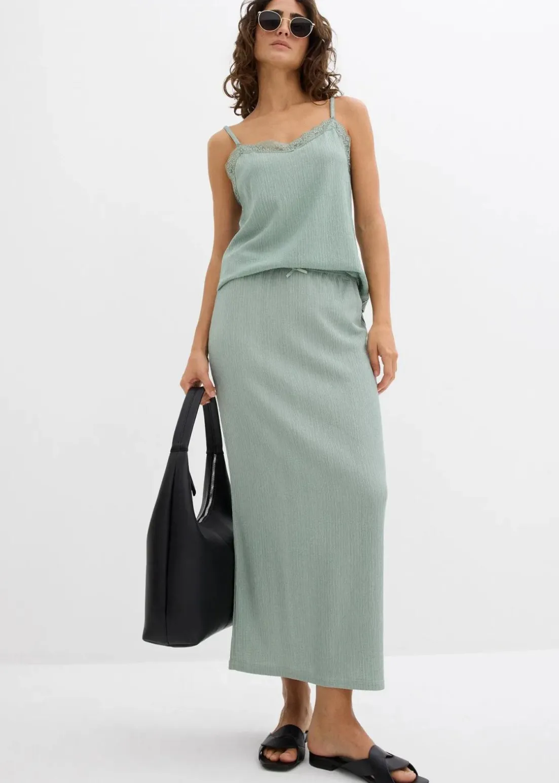 Maxirock aus leichtem Crêpe