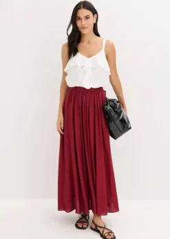 Maxirock aus strukturiertem Crinkle