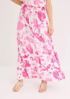 Maxirock aus strukturierter Viskose