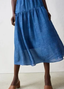 Maxirock mit Seidenanteil