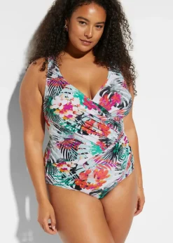 Medium Shape-Badeanzug in Wickeloptik