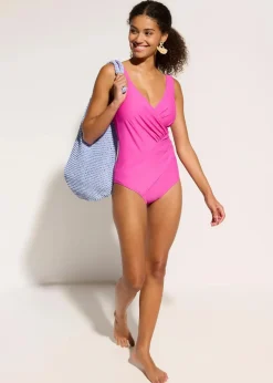 Medium Shape-Badeanzug in Wickeloptik