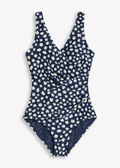 Medium Shape-Badeanzug in Wickel-Optik