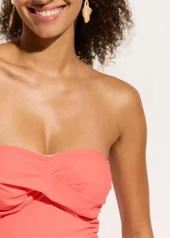 Medium Shape-Badeanzug mit Wickeloptik