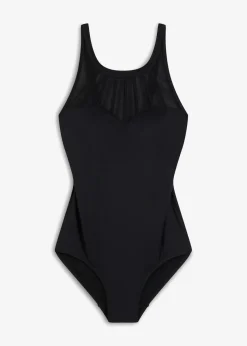 Medium Shape-Badeanzug mit transparentem Mesh