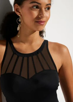 Medium Shape-Badeanzug mit transparentem Mesh