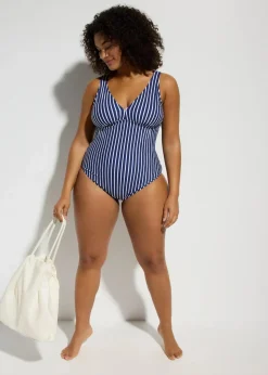 Medium Shape-Badeanzug mit tiefem Ausschnitt