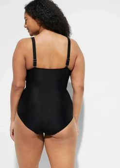 Medium Shape-Badeanzug mit Wickeloptik