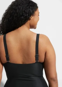 Medium Shape-Badeanzug mit Wickeloptik