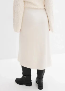 Midi Strickrock aus softem Viskose-Mix