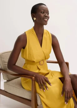 Midikleid aus fließendem Viskose-Mix