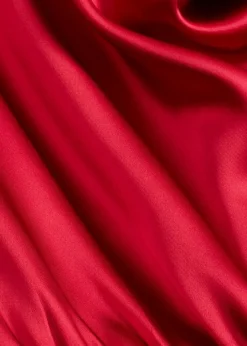 Midikleid aus glänzendem Satin