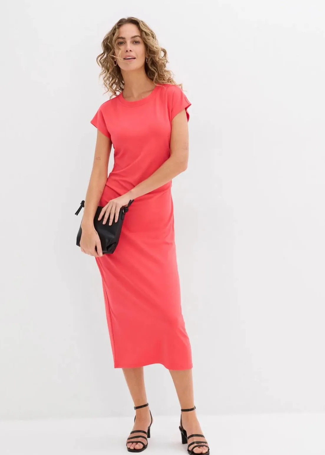 Midikleid aus softem Viskose-Mix