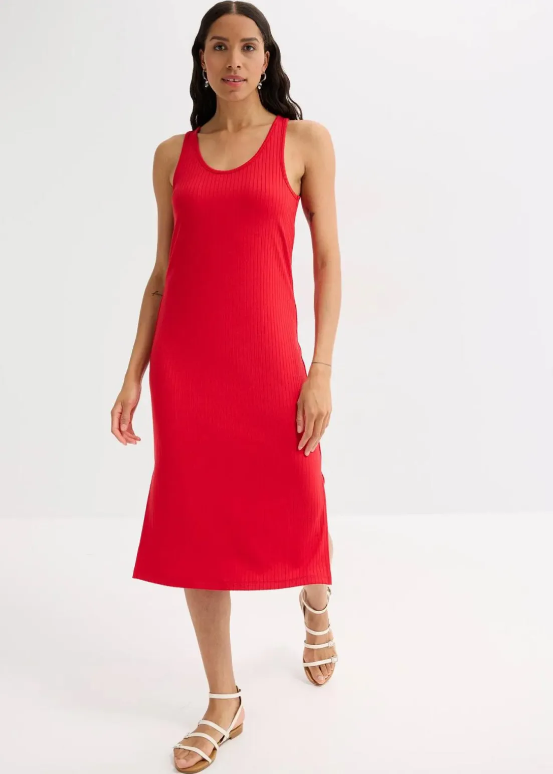 Midikleid aus weicher Rippe