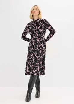 Midikleid mit Stehkragen