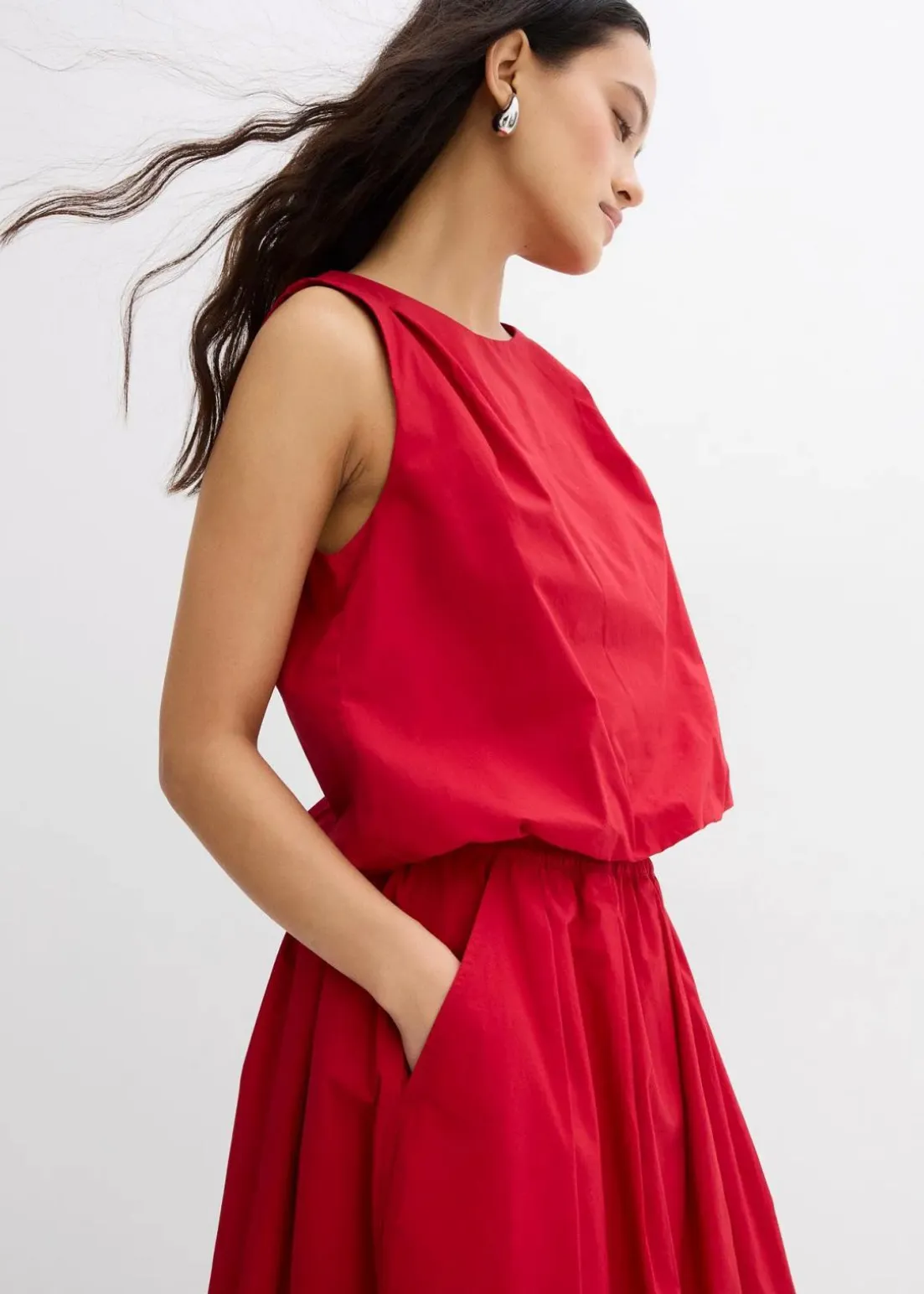 Midirock aus reiner Baumwolle