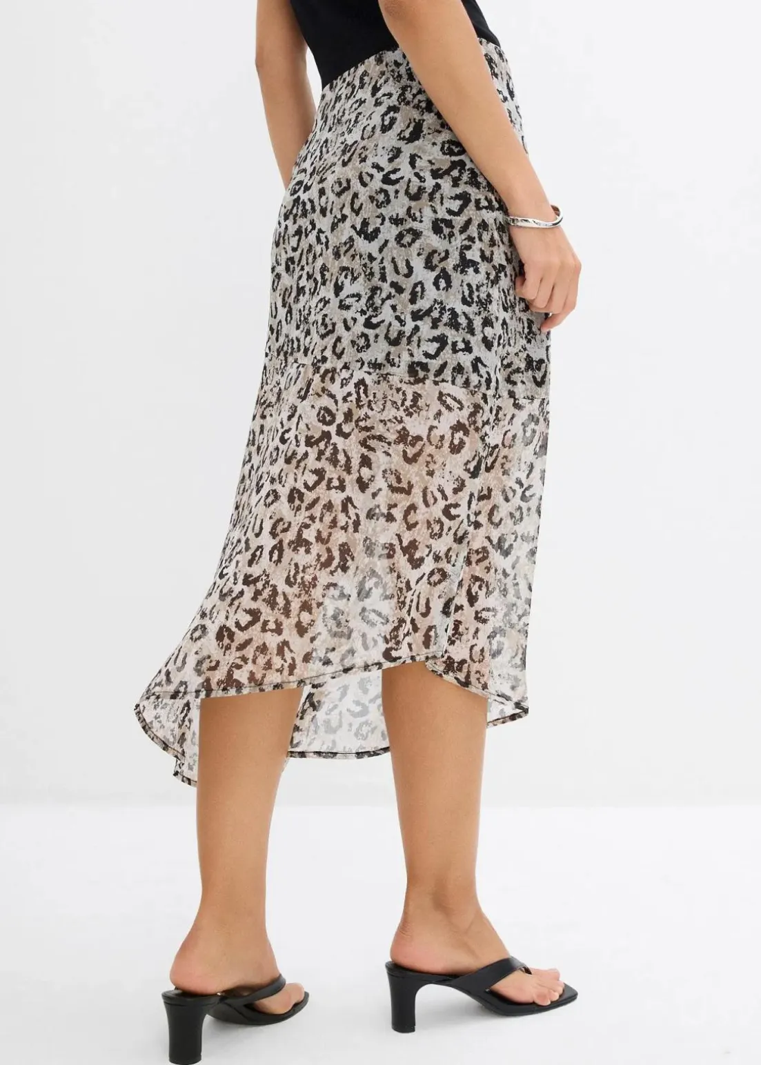 Midirock aus feinem Chiffon