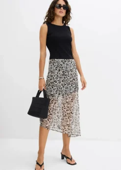 Midirock aus feinem Chiffon