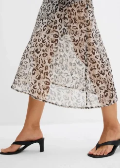 Midirock aus feinem Chiffon