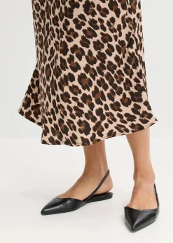 Midirock aus fließendem Satin