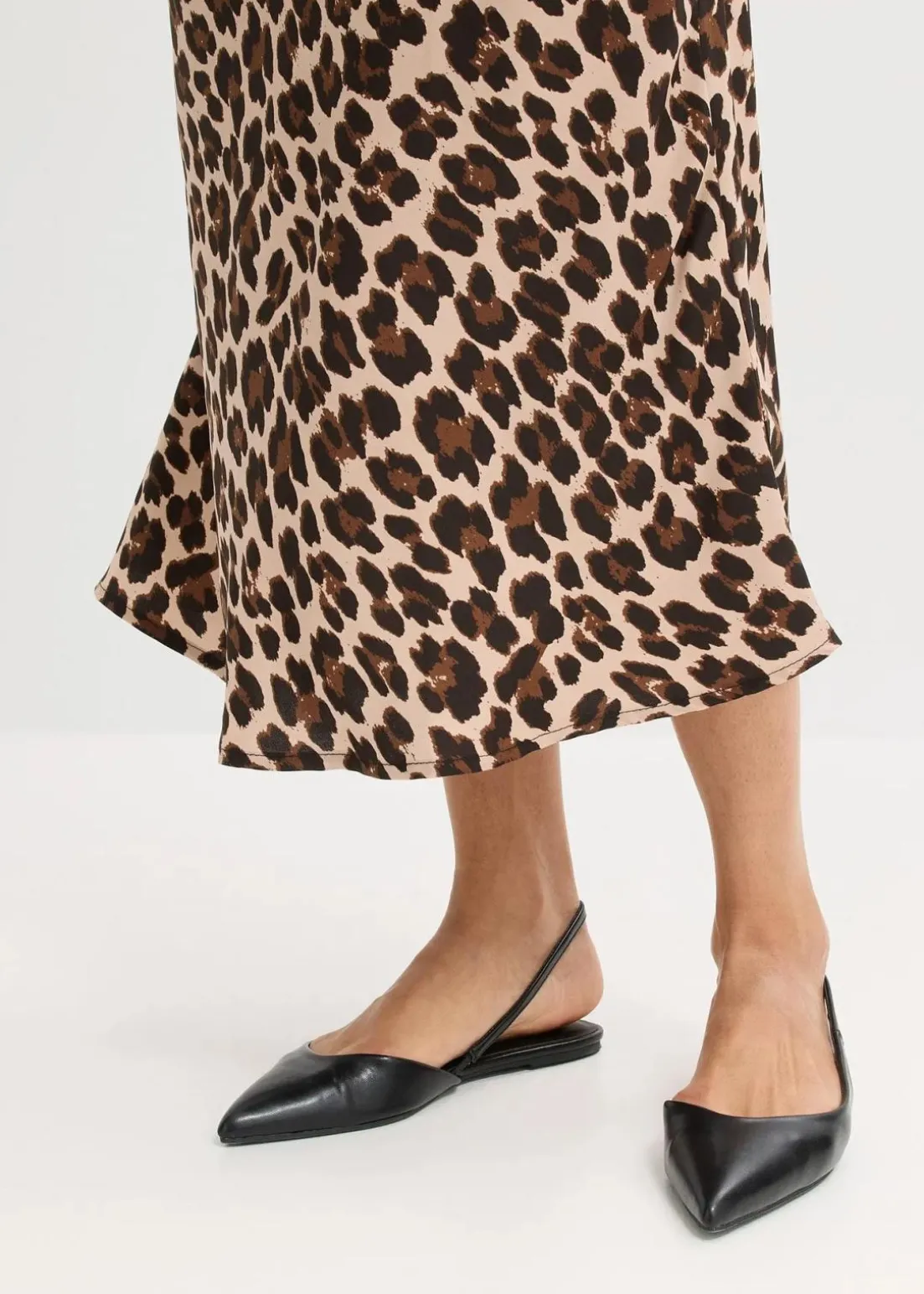 Midirock aus fließendem Satin