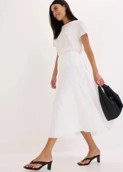 Midirock aus fließendem Viskose-Mix