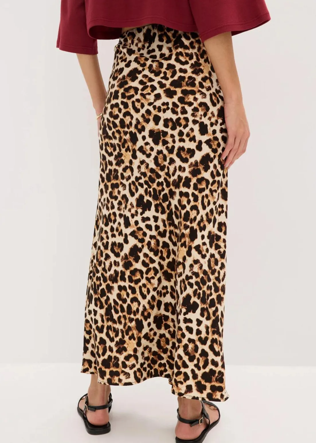 Midirock aus fließender Viskose