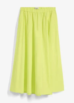 Midirock aus Leinen-Mix