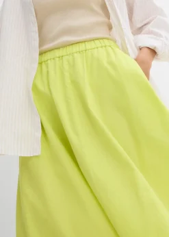 Midirock aus Leinen-Mix