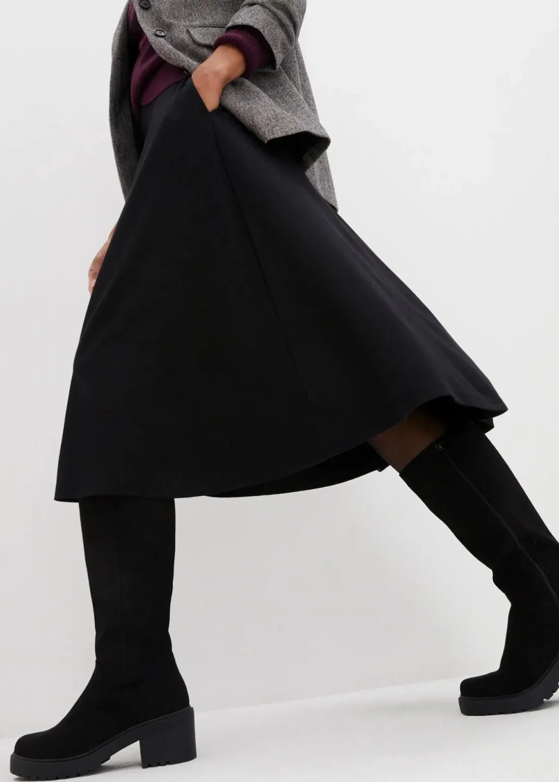 Midirock aus Viskose-Mix