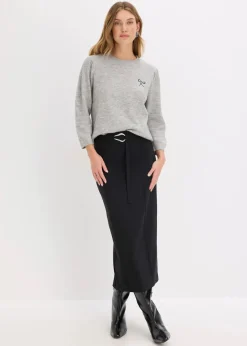 Midirock aus Viskose-Mix